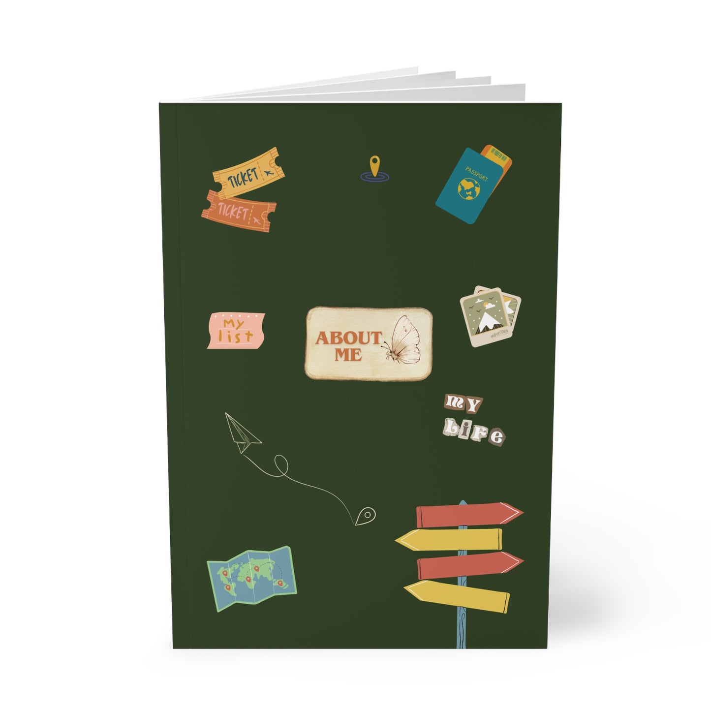 Adventure Journal, Travel Diary, Gift for Writers, About Me Notebook, Personal Organizer, Cute Stationery Essentials