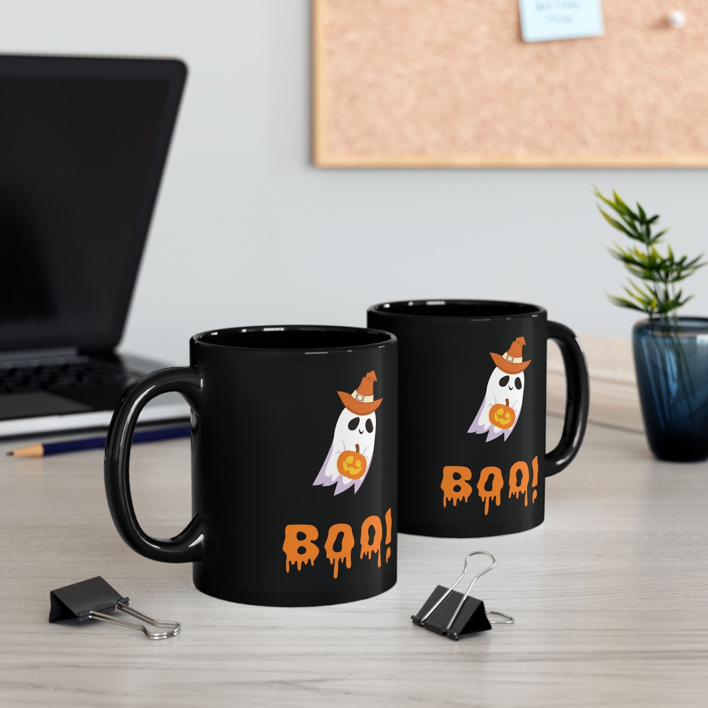 Halloween Ghost Mug, Spooky Ceramic Cup for Coffee Lovers, Boo! Design for October Decor, Fun Gift for Kids & Adults