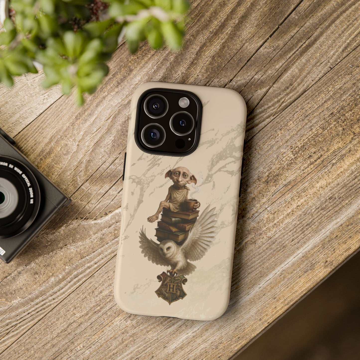 IPhone Series, Phone Case, Harry Potter Dobby and Books Design, Novelty Gift, Book Lover Gift, Hogwarts Fan, Protective Cover