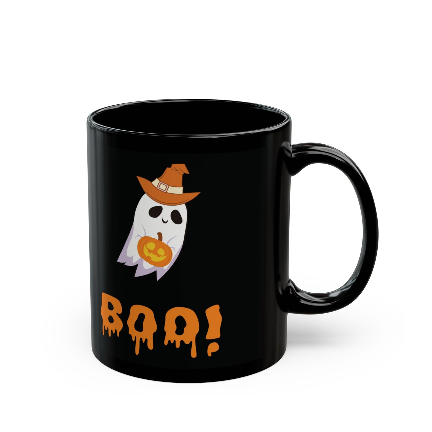 Halloween Ghost Mug, Spooky Ceramic Cup for Coffee Lovers, Boo! Design for October Decor, Fun Gift for Kids & Adults
