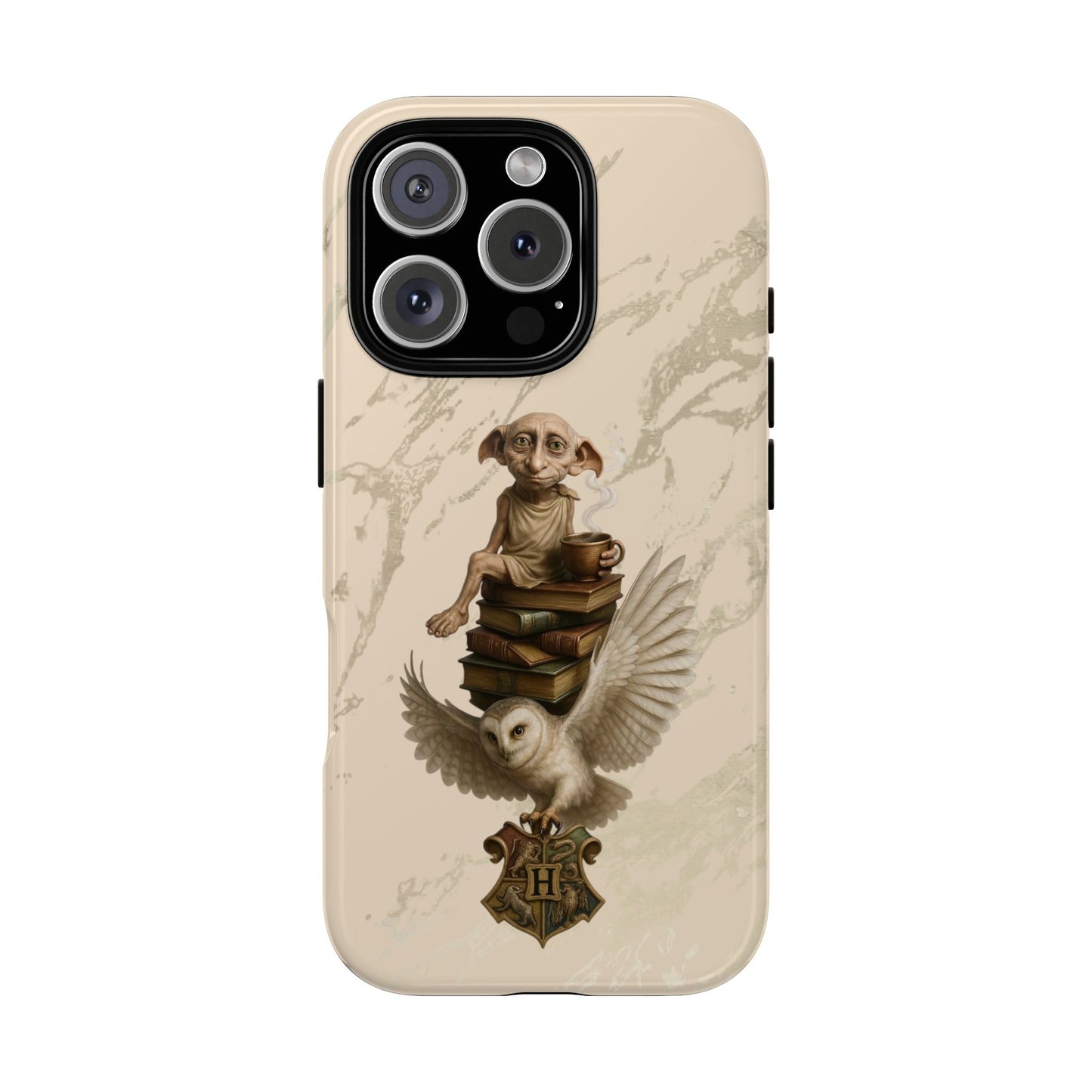 IPhone Series, Phone Case, Harry Potter Dobby and Books Design, Novelty Gift, Book Lover Gift, Hogwarts Fan, Protective Cover