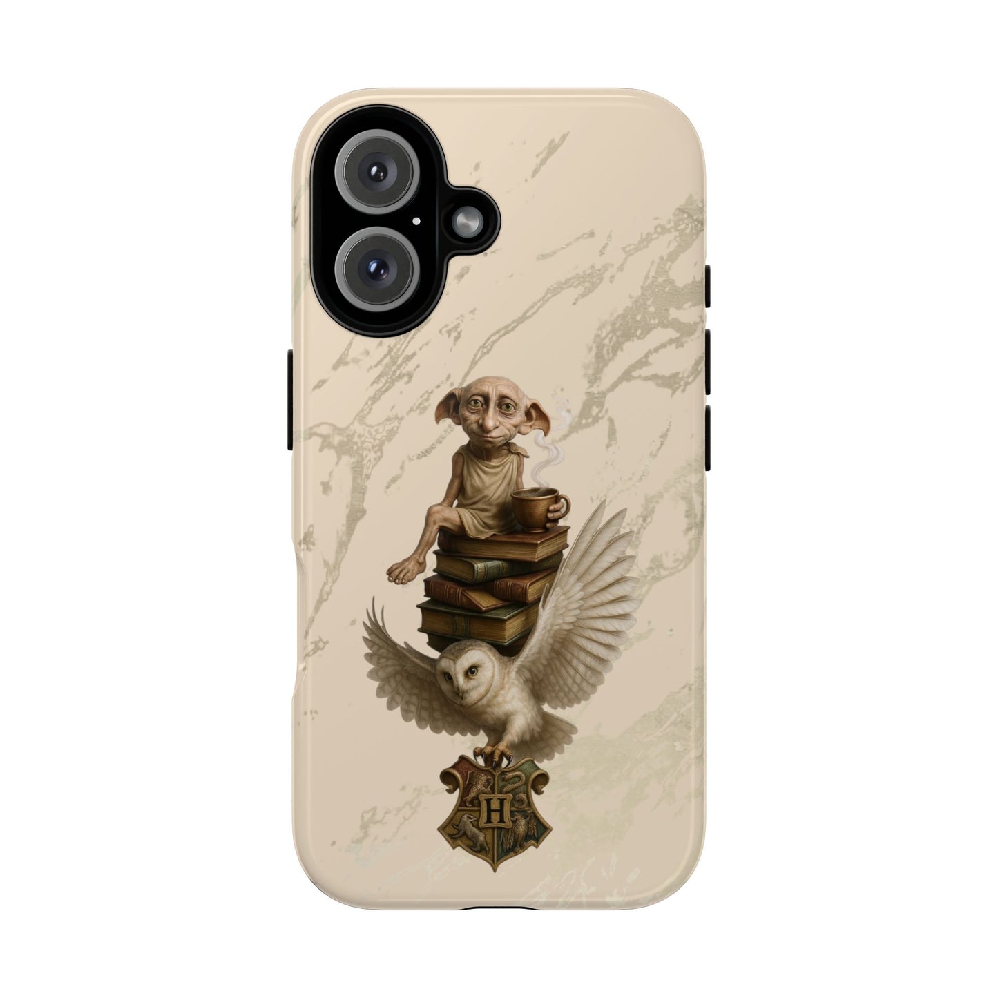 IPhone Series, Phone Case, Harry Potter Dobby and Books Design, Novelty Gift, Book Lover Gift, Hogwarts Fan, Protective Cover