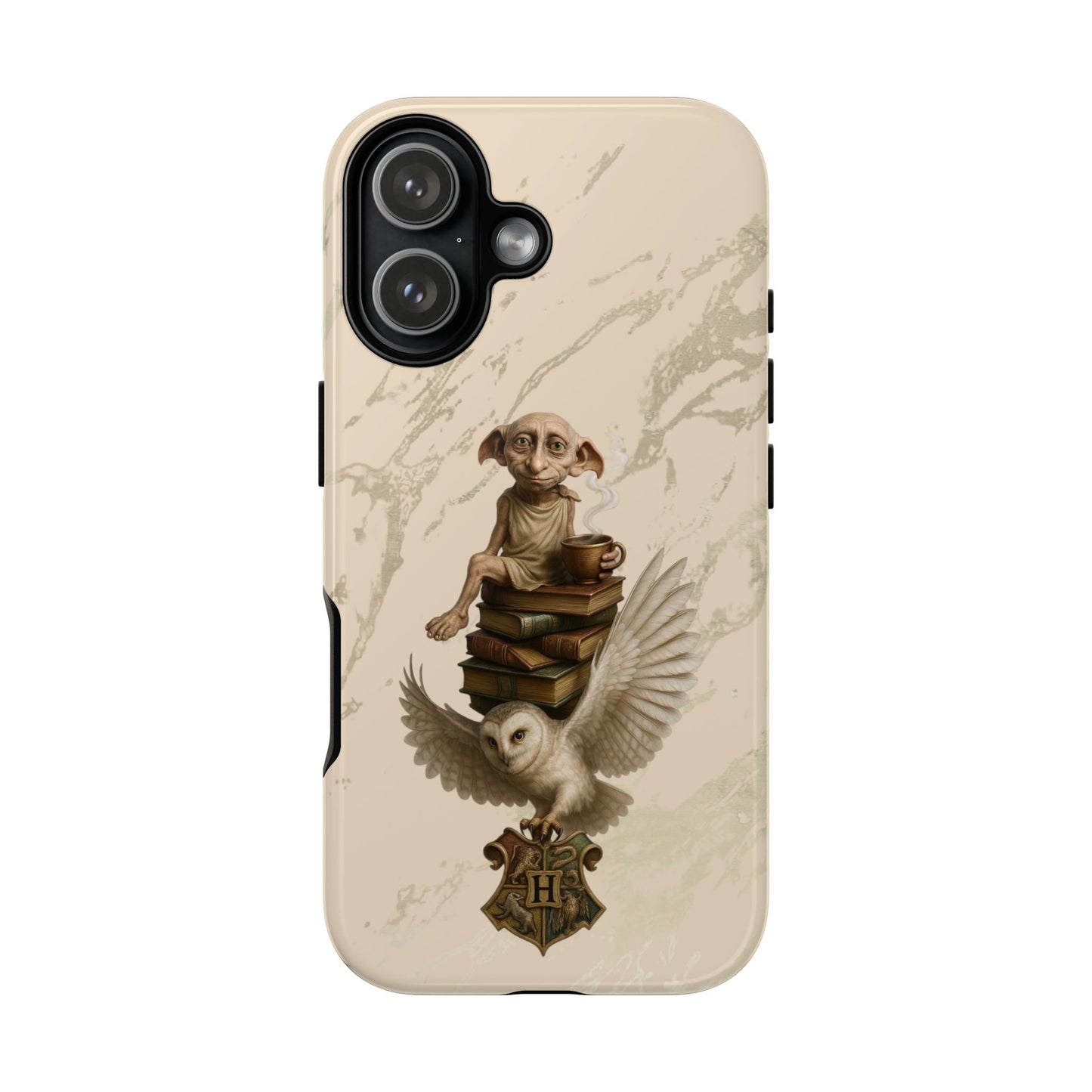 IPhone Series, Phone Case, Harry Potter Dobby and Books Design, Novelty Gift, Book Lover Gift, Hogwarts Fan, Protective Cover