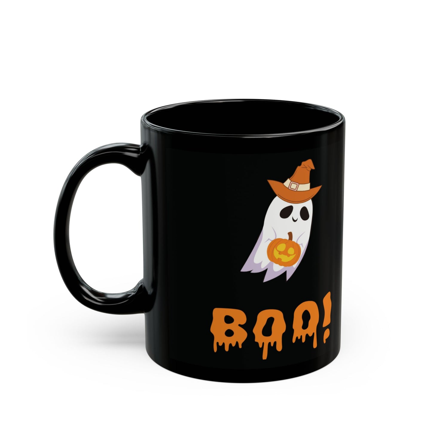 Halloween Ghost Mug, Spooky Ceramic Cup for Coffee Lovers, Boo! Design for October Decor, Fun Gift for Kids & Adults