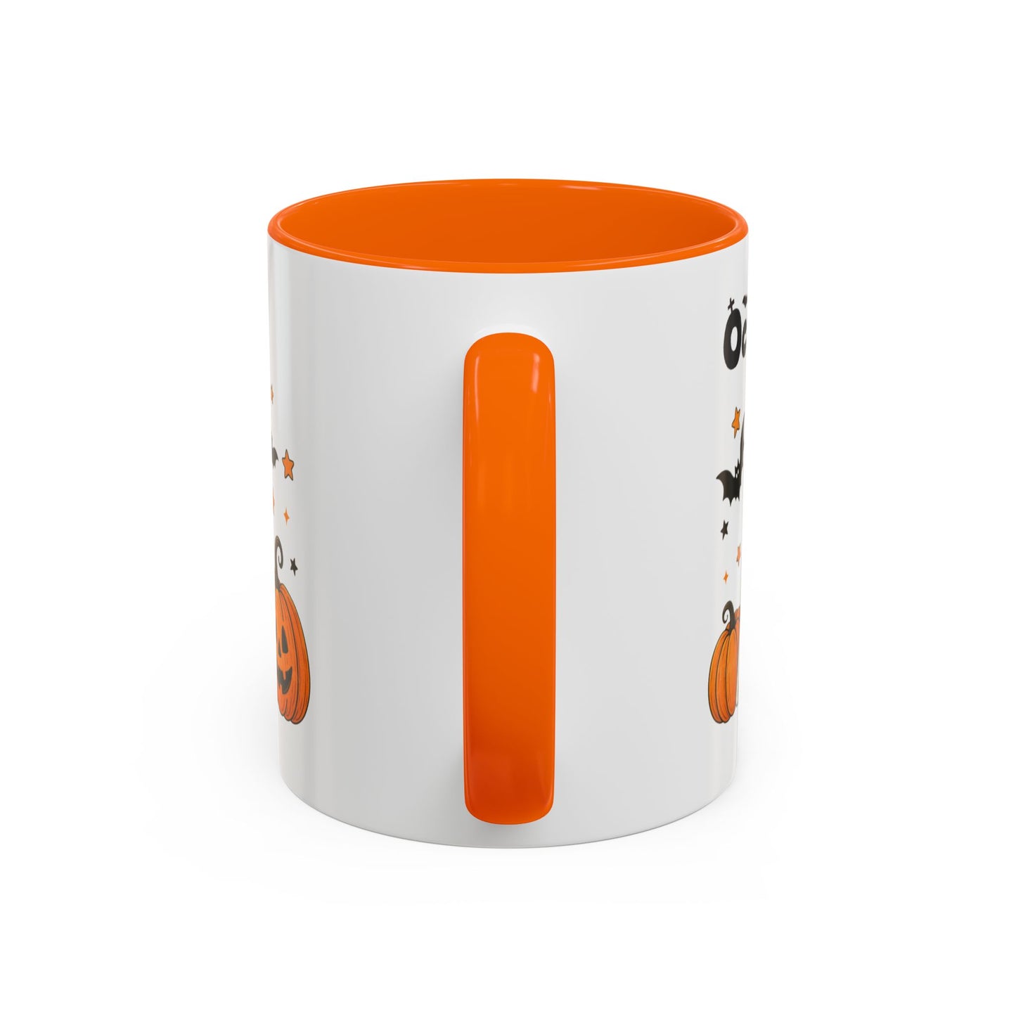 Halloween Coffee Mug, Pumpkin and Ghost Design, October Mug, Orange and White Mug, Fall Decor, Spooky Mug, Autumn Mug, Harvest Mug, Seasonal
