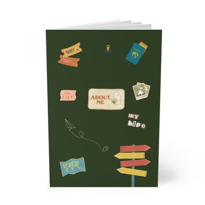 Adventure Journal, Travel Diary, Gift for Writers, About Me Notebook, Personal Organizer, Cute Stationery Essentials