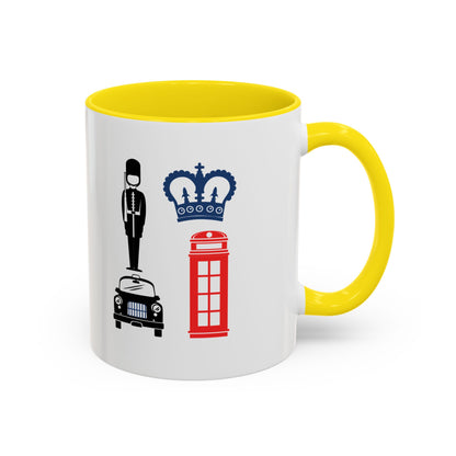 British Charm Accent Coffee Mug, Unique Travel Mug Gift, London Souvenir, Fun Office Coffee Cup, Royal Guard Mug, British Culture Decor