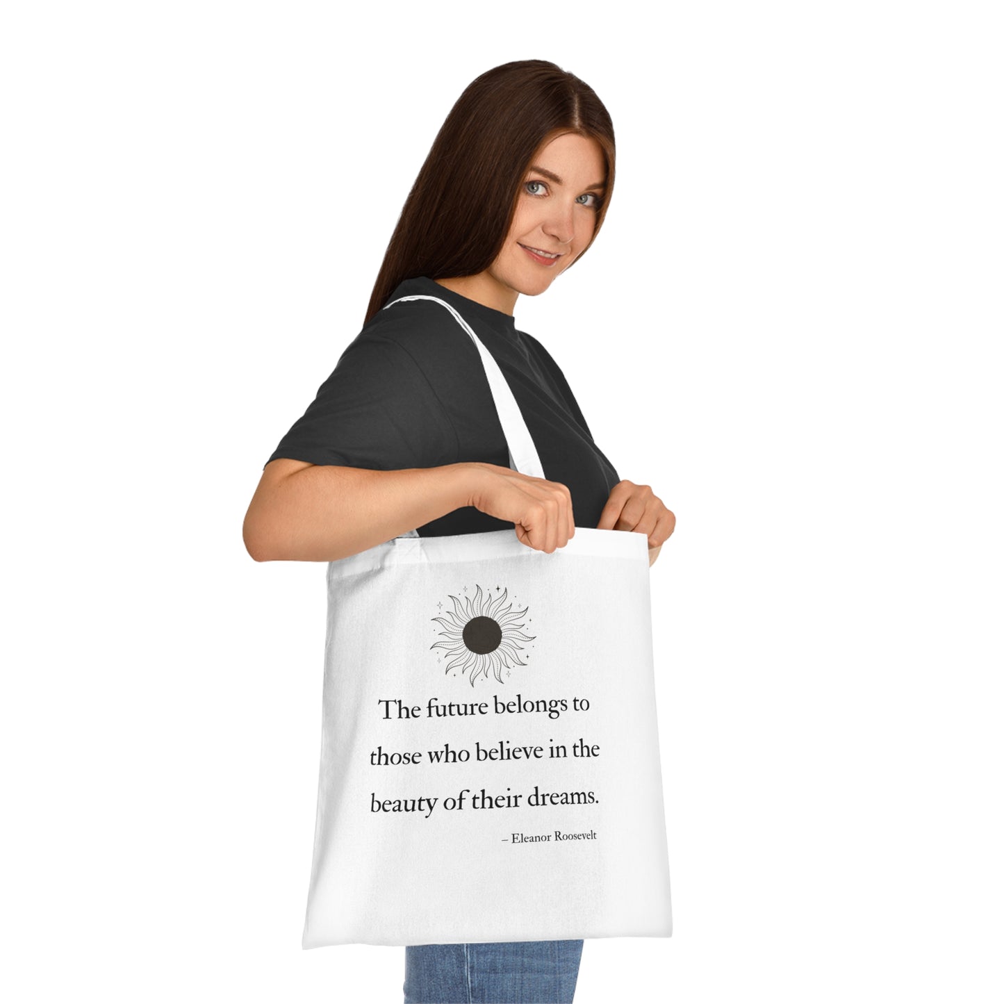 Inspirational Cotton Tote Bag - Motivational Quotes, Eco-Friendly Shopping Bag, Gift for Dreamers, Beach Tote, Everyday Carry