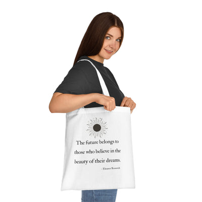 Inspirational Cotton Tote Bag - Motivational Quotes, Eco-Friendly Shopping Bag, Gift for Dreamers, Beach Tote, Everyday Carry
