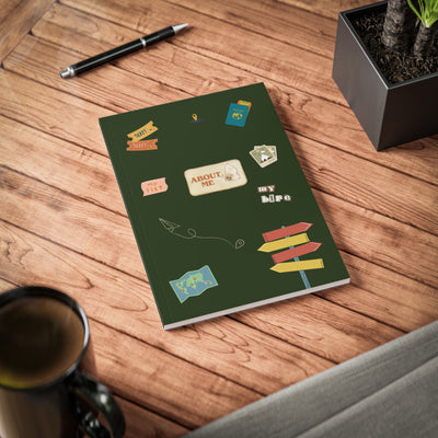 Adventure Journal, Travel Diary, Gift for Writers, About Me Notebook, Personal Organizer, Cute Stationery Essentials
