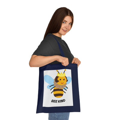 Bee Kind Cotton Tote Bag | Eco-Friendly Shopper, Bee Lover Gift, Reusable Grocery Bag, Cute Teacher Tote, Fun Beach Bag