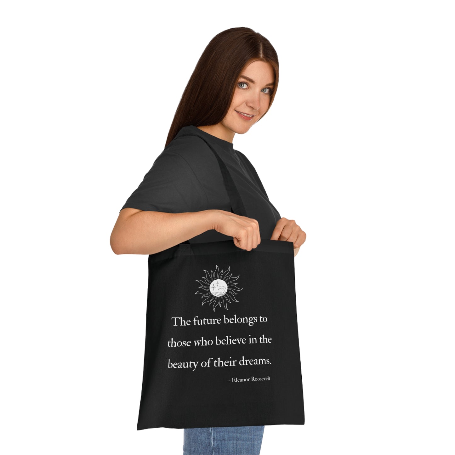 Inspirational Cotton Tote Bag - Motivational Quotes, Eco-Friendly Shopping Bag, Gift for Dreamers, Beach Tote, Everyday Carry