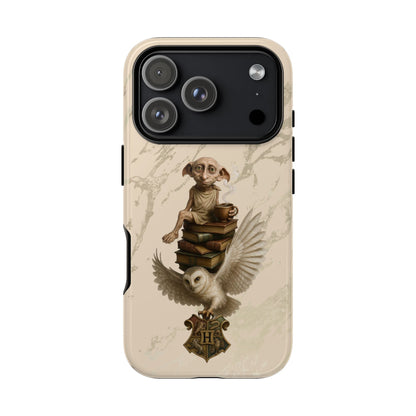 IPhone Series, Phone Case, Harry Potter Dobby and Books Design, Novelty Gift, Book Lover Gift, Hogwarts Fan, Protective Cover
