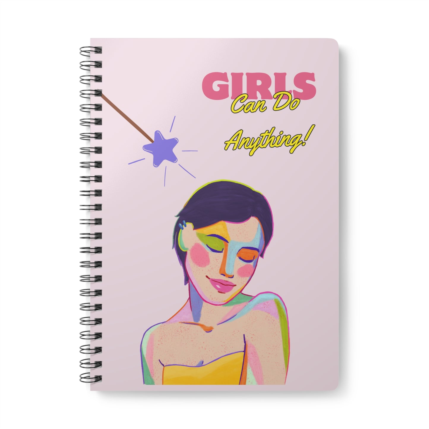 Empowering Girls Notebook, A5 Spiral Journal for Creativity, Gift for Students, Feminist Journal, Inspirational Stationery