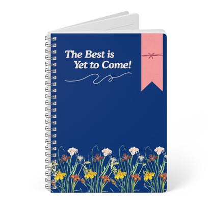 Inspirational Floral Wirobound Notebook, Journal for Creativity, A5 Gift for Students, Motivational Writing, Self-Care Reminder