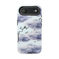 iPhone Tough Cases, Cloudy Sky and Birds Phone Cases, Protective Phone Cover, Nature Lover Gift, Unique Phone Case, iPhone Accessories, Hard