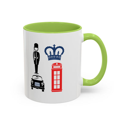 British Charm Accent Coffee Mug, Unique Travel Mug Gift, London Souvenir, Fun Office Coffee Cup, Royal Guard Mug, British Culture Decor