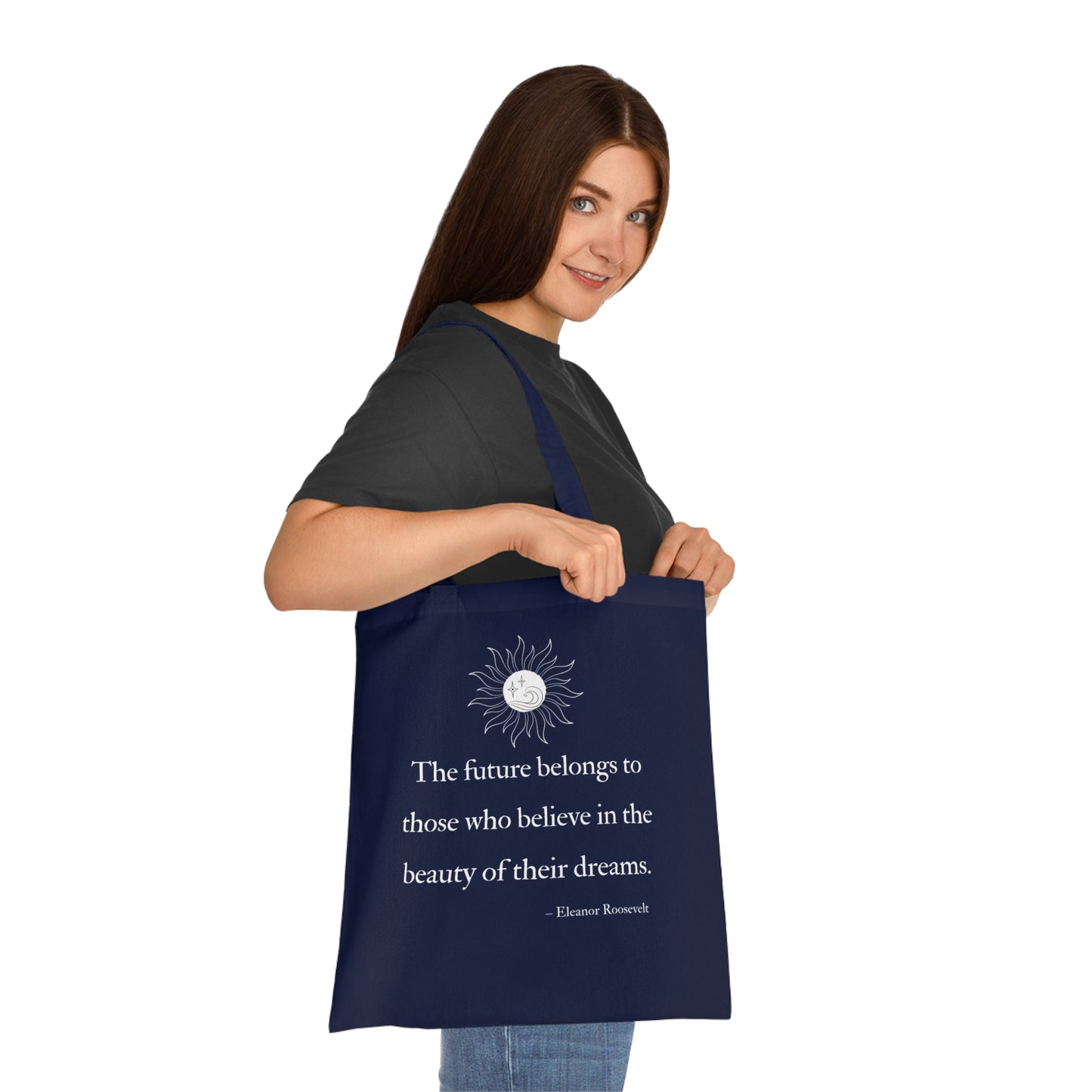 Inspirational Cotton Tote Bag - Motivational Quotes, Eco-Friendly Shopping Bag, Gift for Dreamers, Beach Tote, Everyday Carry