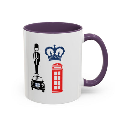 British Charm Accent Coffee Mug, Unique Travel Mug Gift, London Souvenir, Fun Office Coffee Cup, Royal Guard Mug, British Culture Decor